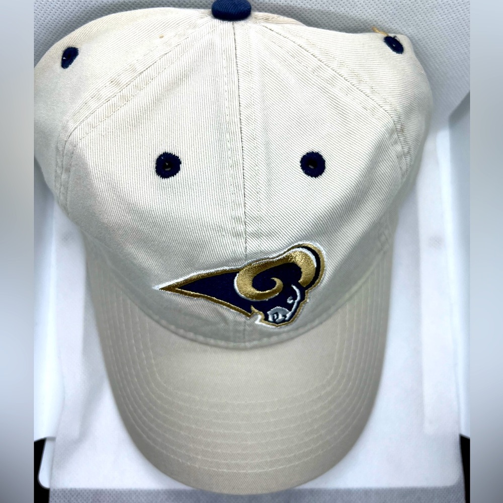 LA/St Louis Rams NFL Hat Cap khaki color with 2000-2016 Rams